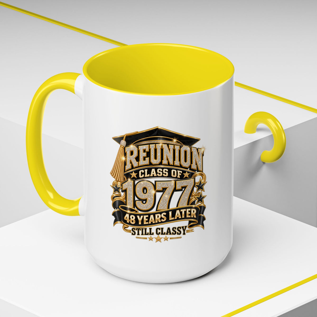 Reunion Class of 1977 Coffee Mug — 48 Years Later, Still Classy