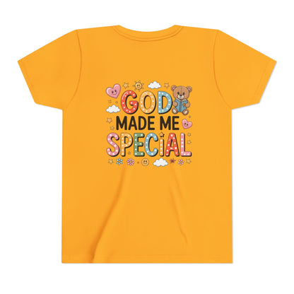Youth Tee — "God Made Me Special" Cute Christian Kids T-Shirt