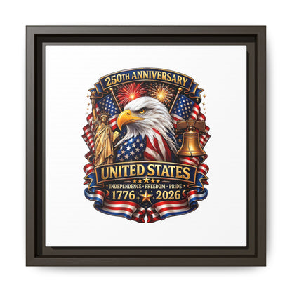 250th Anniversary United States Framed Canvas - Patriotic Eagle 1776–2026