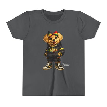 Youth Tee — Cute Rasta Bear "Culture" Graphic Kids T-Shirt