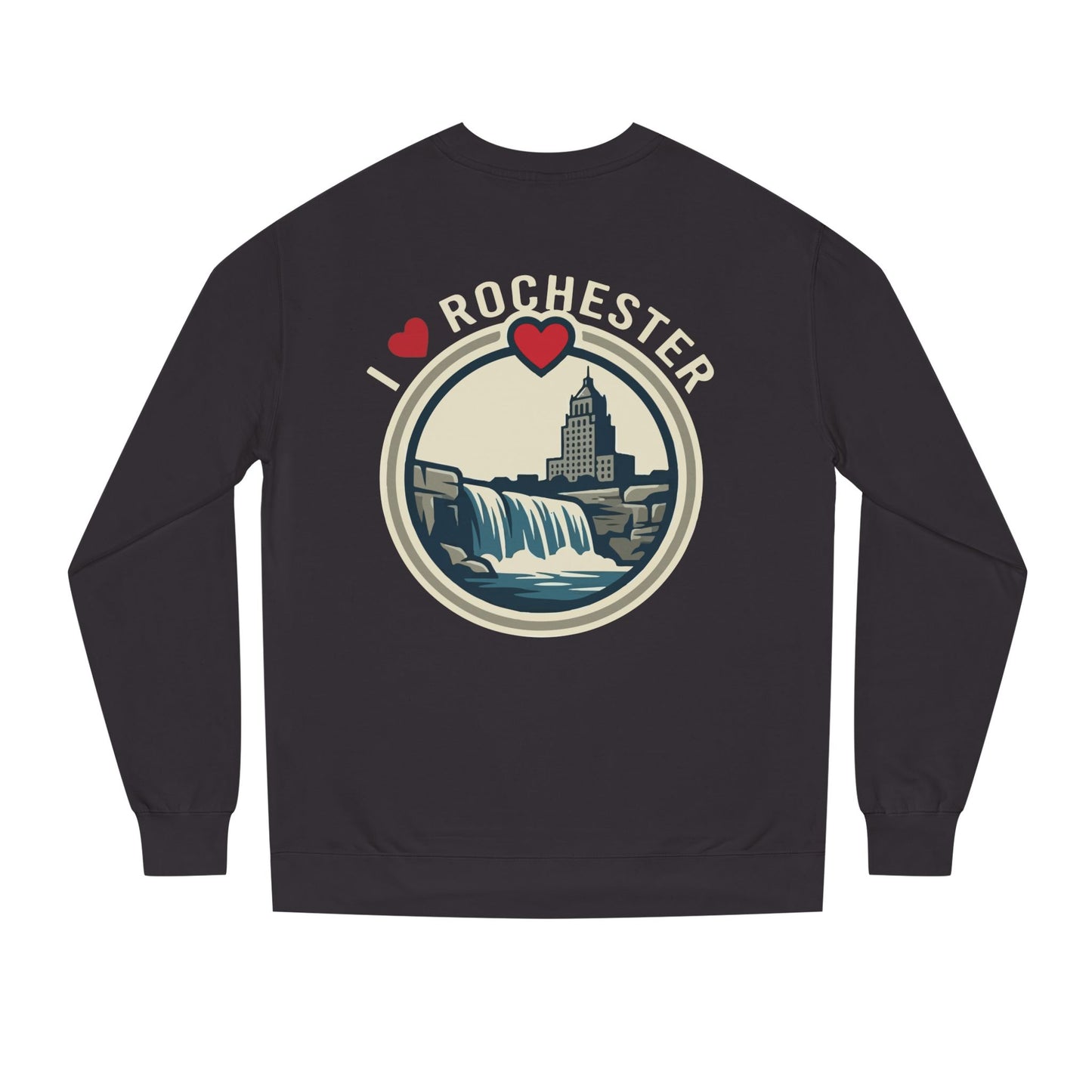 Rochester Waterfall Crewneck Sweatshirt – I  Rochester City Skyline Pullover