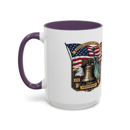 Liberty Anniversary Coffee Mug — 250th USA Celebration Accent Mug