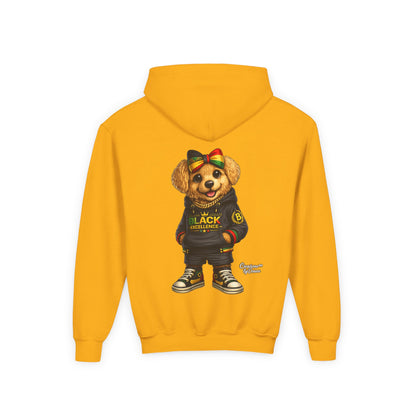 Youth Hoodie — Black Excellence Bear Graphic Sweatshirt (Kids)