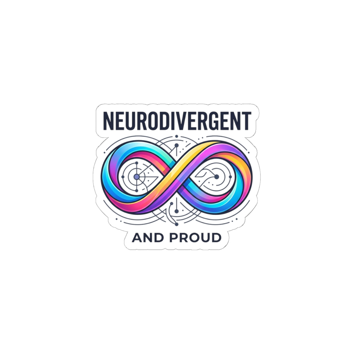 Neurodivergent & Proud Kiss-Cut Stickers | Neurodiversity, Autistic Pride