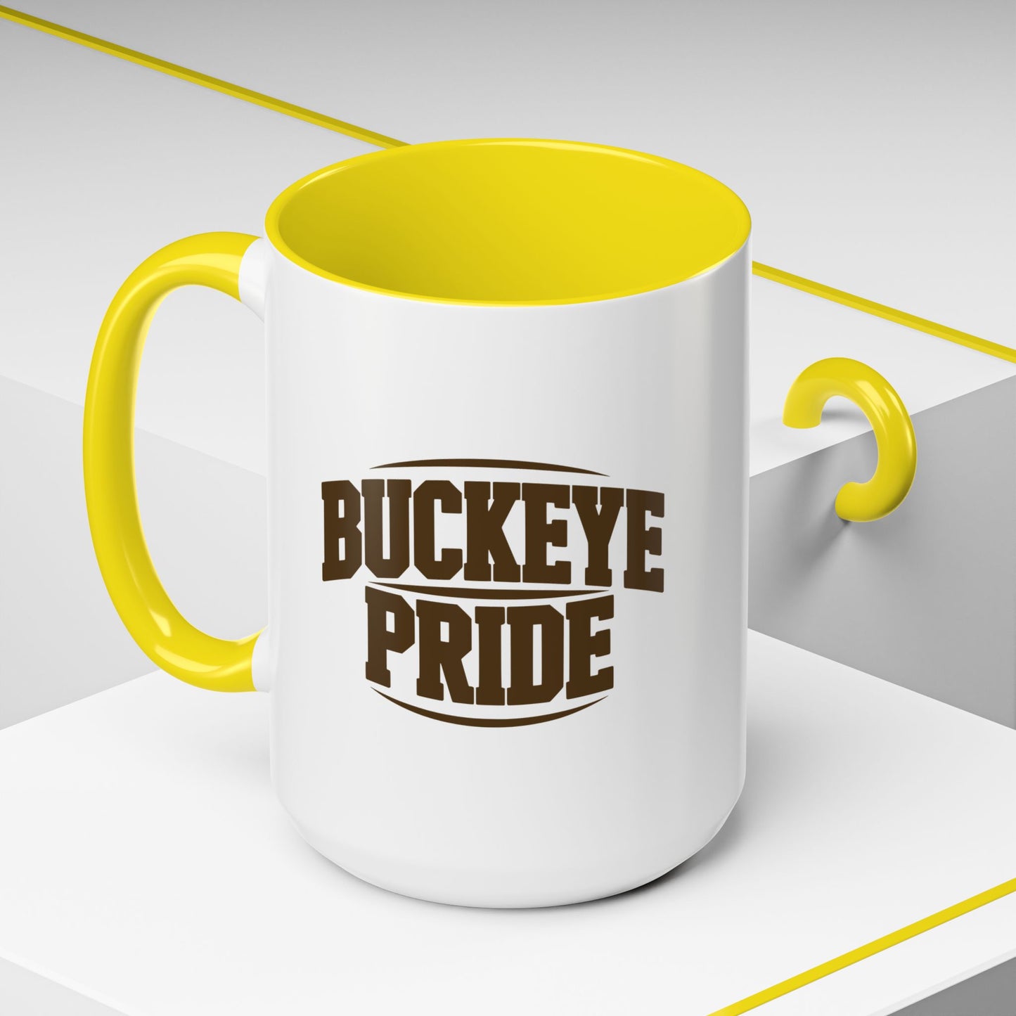 Buckeye Pride Accent Coffee Mug — School Spirit Ceramic Mug