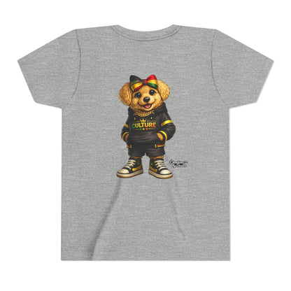Youth Tee — Cute Rasta Bear "Culture" Graphic Kids T-Shirt