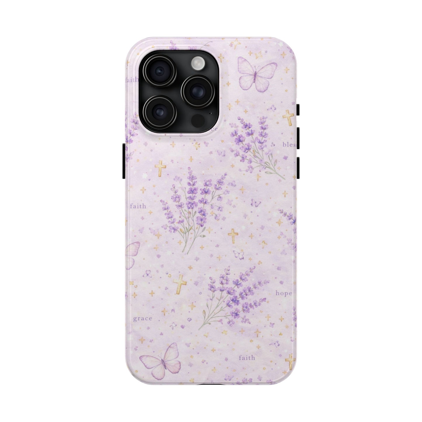 Faith Grace Blessed Phone Case | Christian Floral iPhone Case