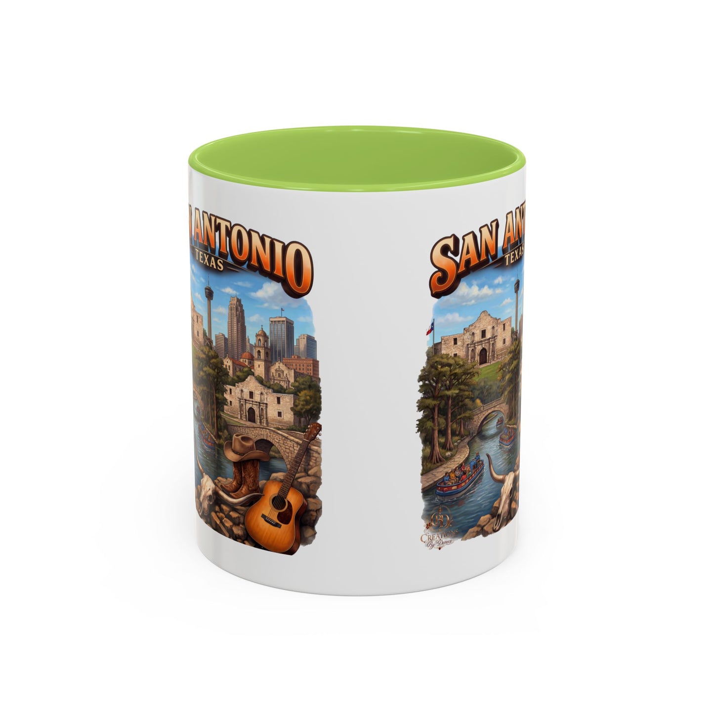 San Antonio Souvenir Coffee Mug – Texas Riverwalk Scenic Accent Mug (11/15oz)