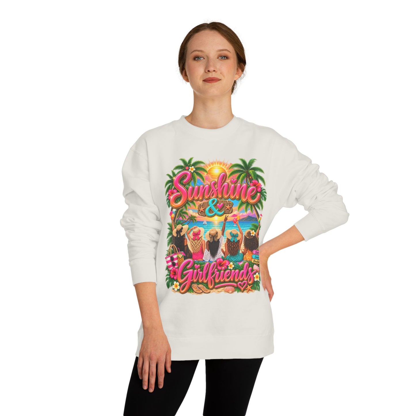 Sunshine & Girlfriends Beach Sweatshirt