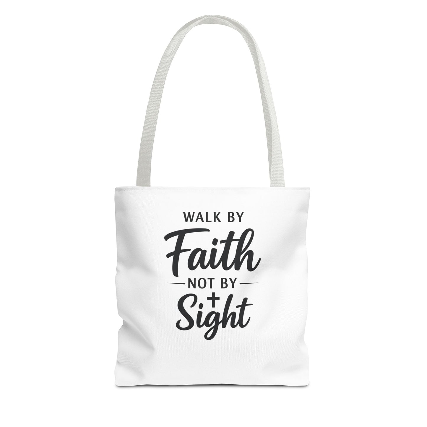 Faith Tote Bag — "Walk by Faith Not by Sight" Inspirational Canvas Tote