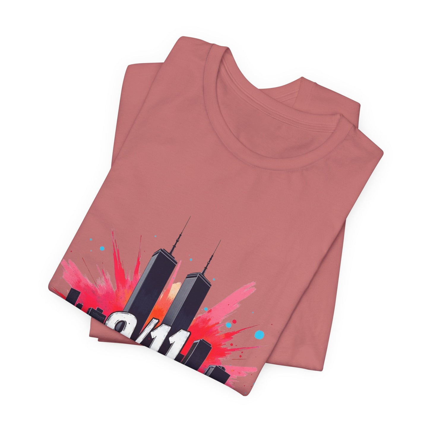 9/11 Never Forget T-Shirt — Patriotic Memorial Tee with Twin Towers Graphic