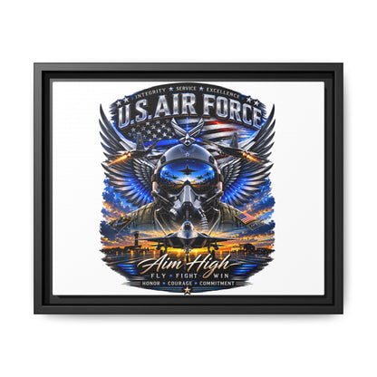 U.S. Air Force 'Aim High' Framed Canvas Print