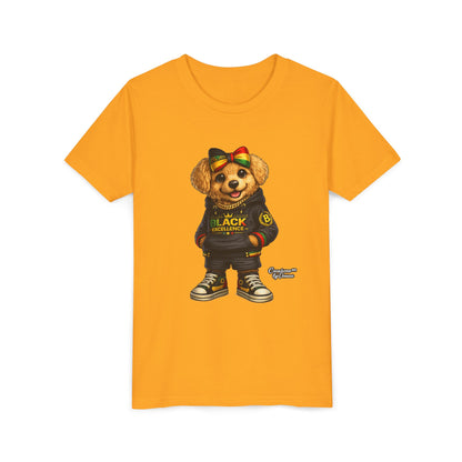 Youth Tee — Rasta Teddy "Black Excellence" Graphic Shirt