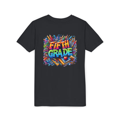 Fifth Grade Kid's Tee - Colorful School Supplies Back to School T-Shirt