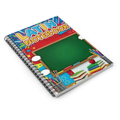 Latin Notebook — Spiral Ruled School Notebook for Students & Teachers