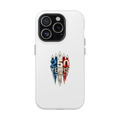 50 Years Patriotic iPhone Case — American Flag Anniversary Magnetic Impact-Resistant Case