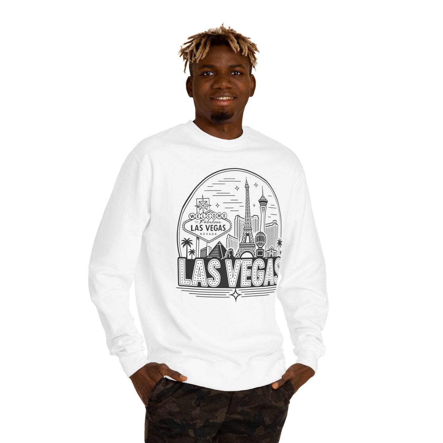 Las Vegas Skyline Sweatshirt — Vintage Casino Travel Crewneck