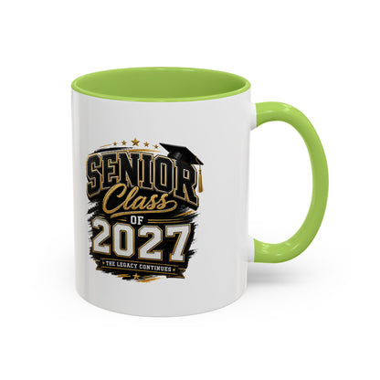 Senior Class of 2027 Accent Coffee Mug — Graduation Gift