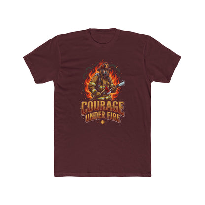 Firefighter T-Shirt — "Courage Under Fire" Graphic Tee