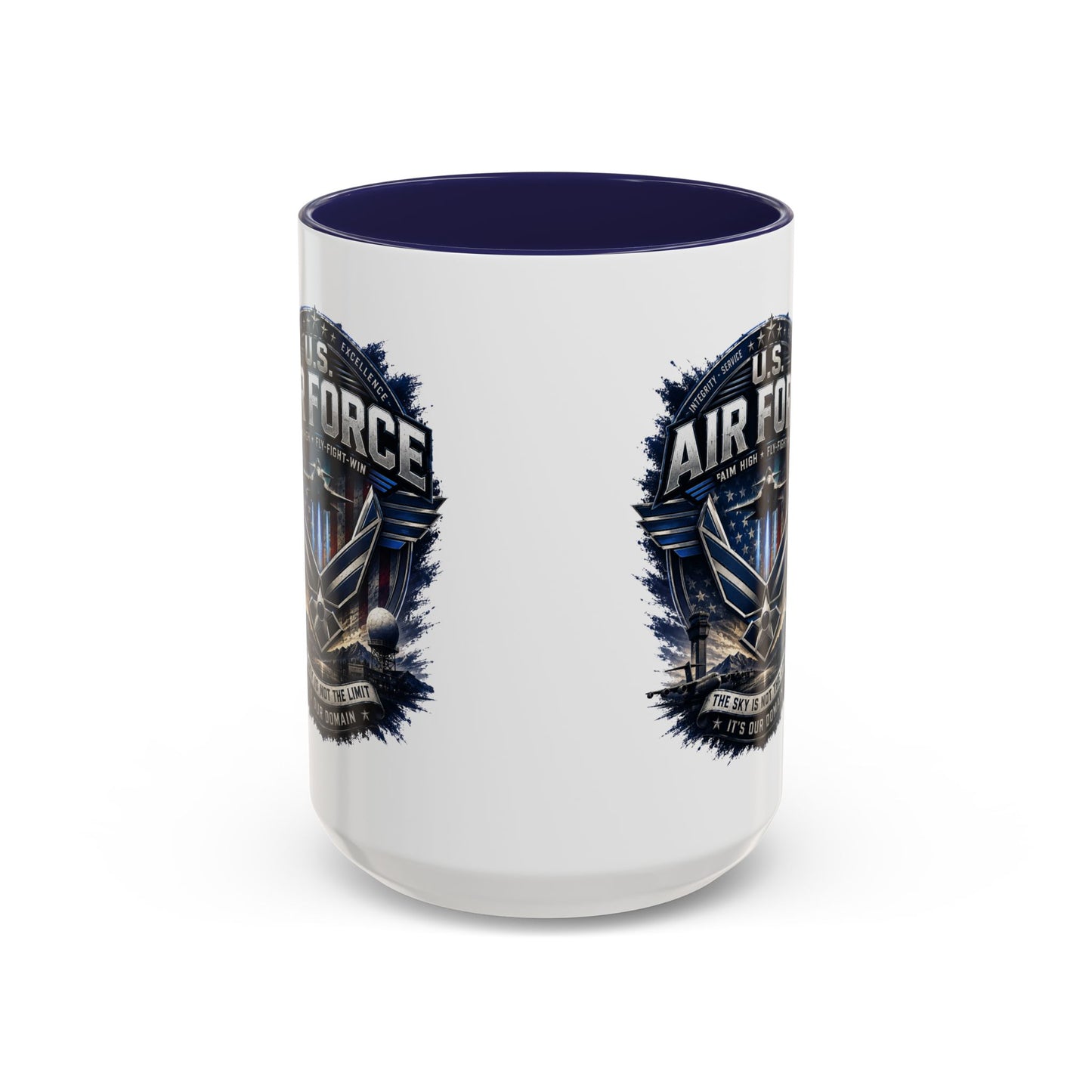 U.S. Air Force Accent Coffee Mug — Military Emblem 11/15oz