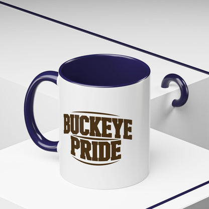 Buckeye Pride Accent Coffee Mug — School Spirit Ceramic Mug
