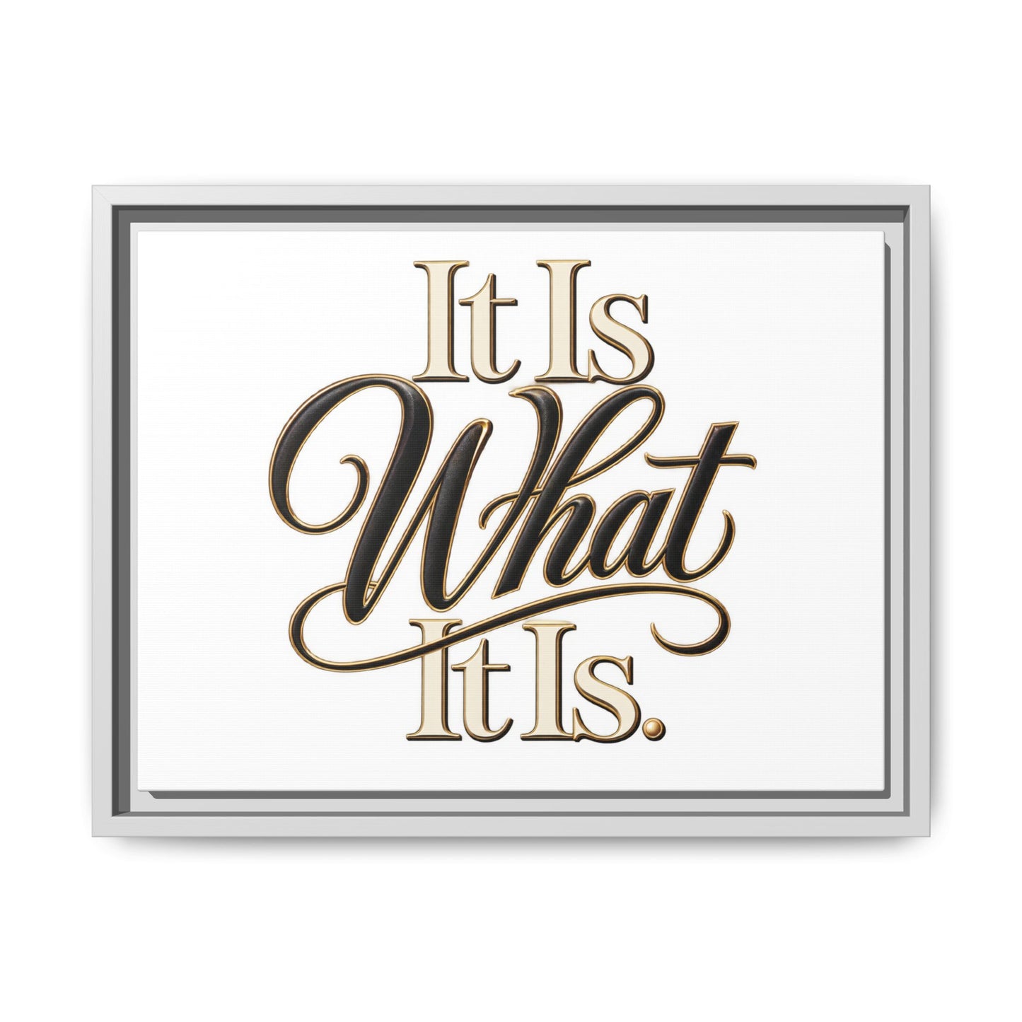 It Is What It Is Framed Canvas Wall Art