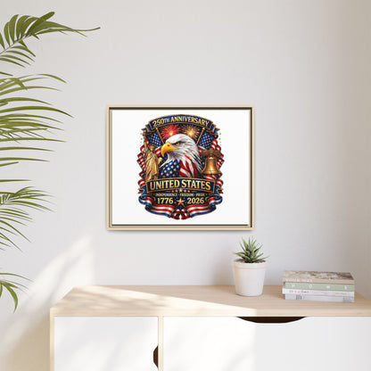250th Anniversary United States Framed Canvas - Patriotic Eagle 1776–2026