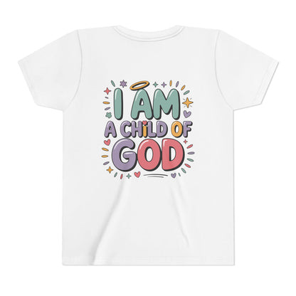I Am A Child of God Youth Tee — Cute Pastel Christian Kids T-Shirt