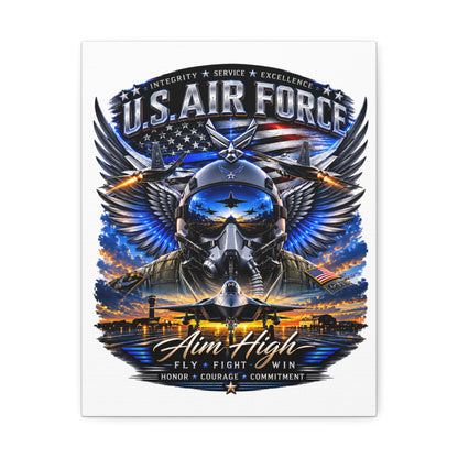 U.S. Air Force 'Aim High' Stretched Canvas - Military Aviation Wall Art