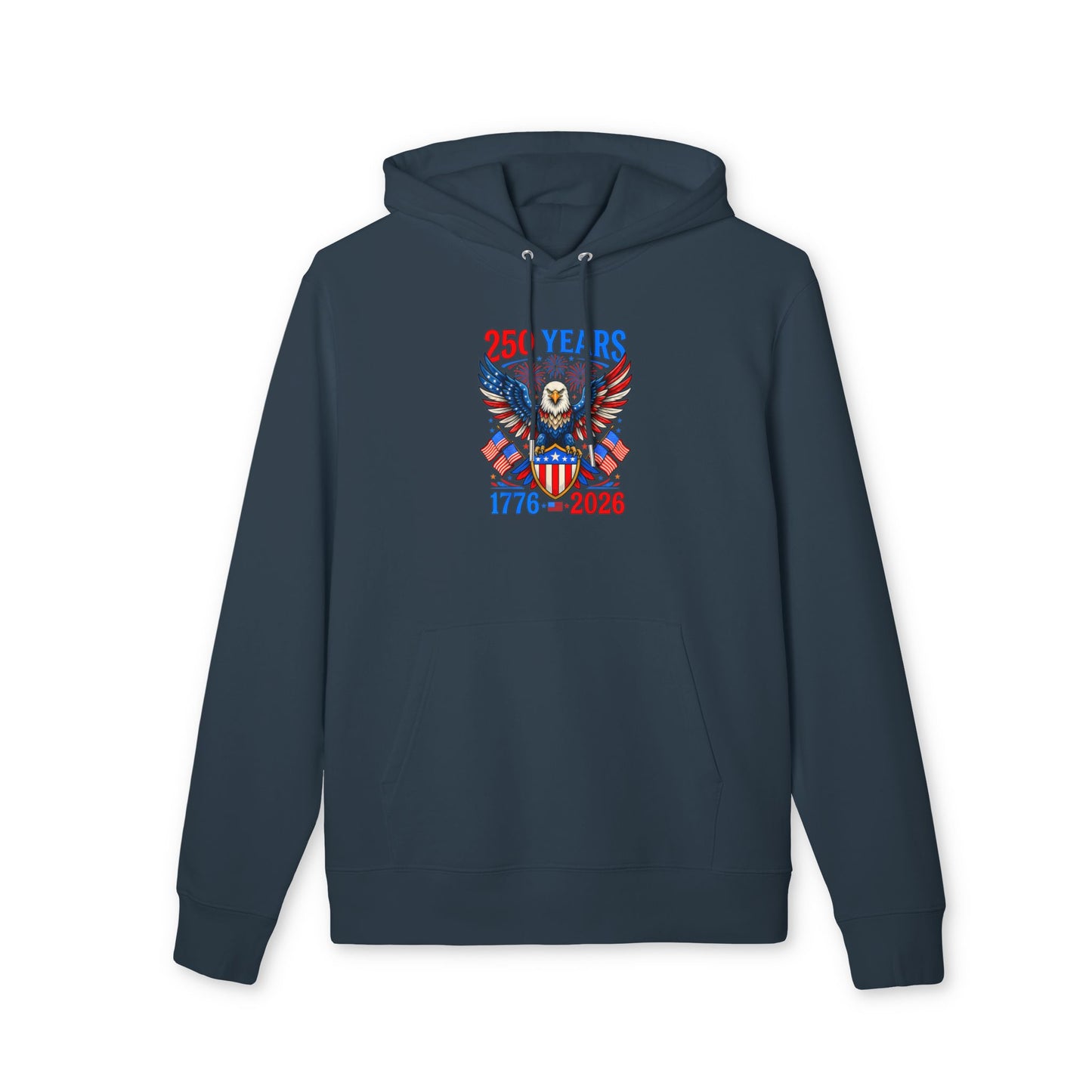 Patriotic Eagle Hoodie — 250 Years 1776–2026 American Flag Design