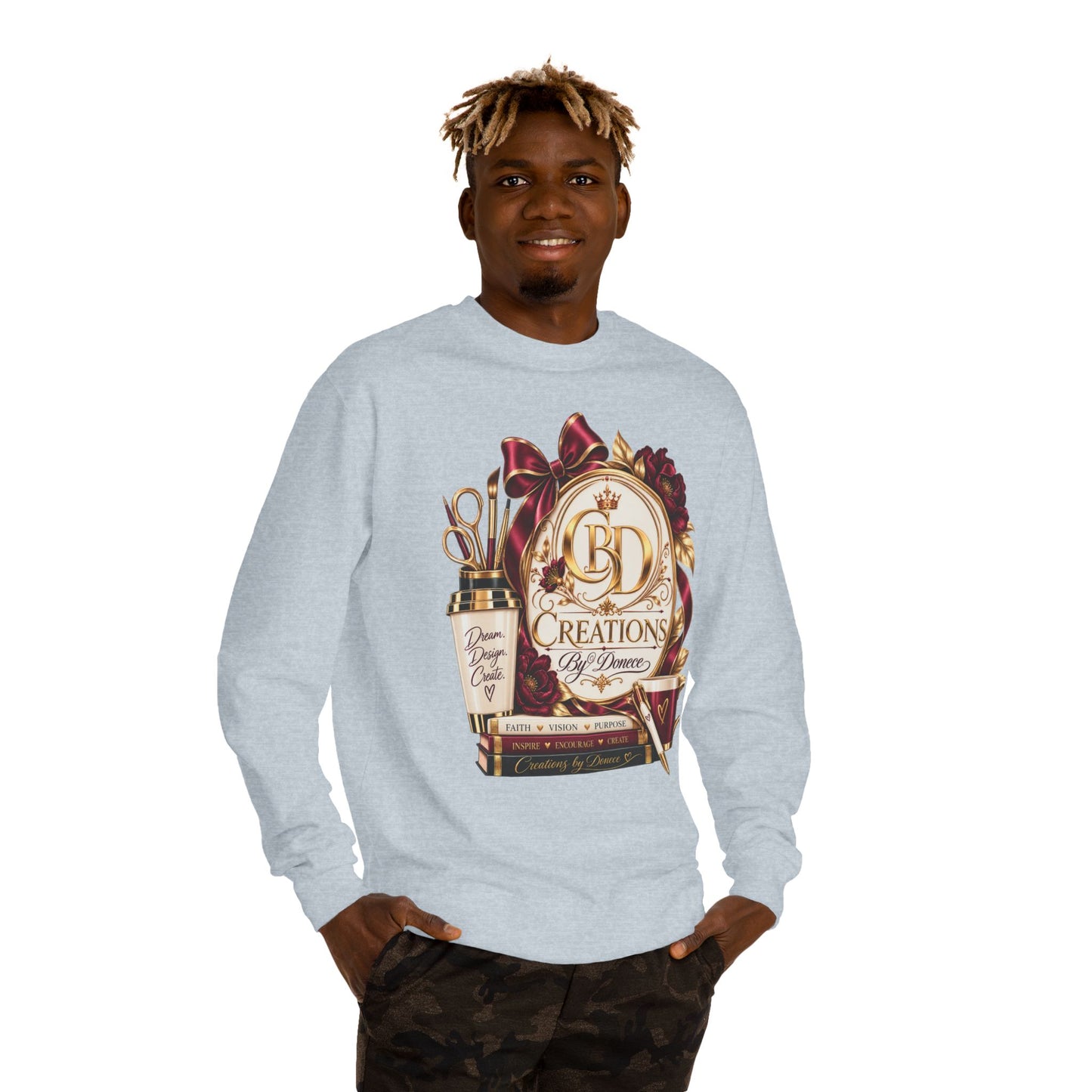 Creations by Damaris Graphic Sweatshirt — Cozy Artist Logo Crewneck