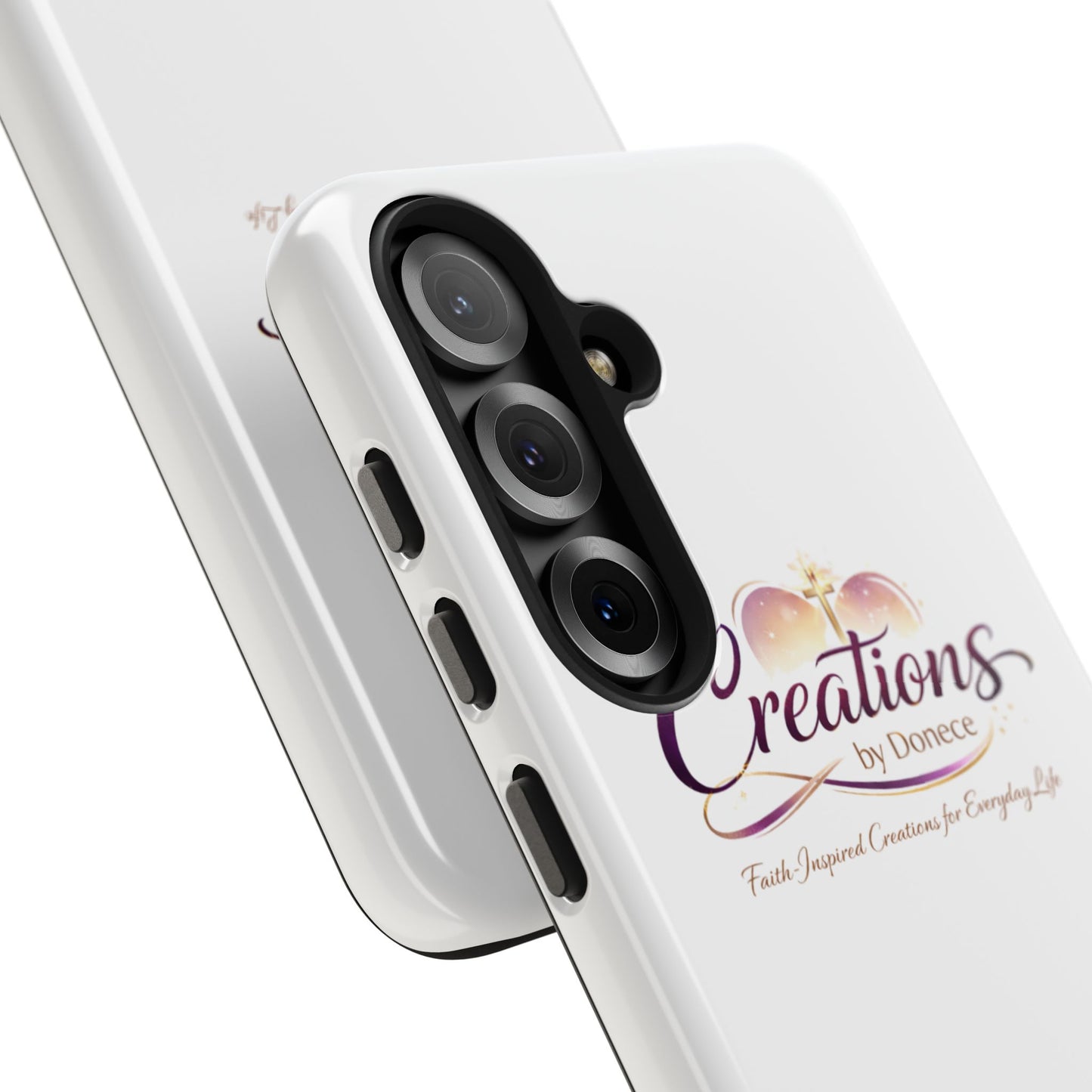 Creations by Donece Soft-Touch Tough Phone Case — Faith-Inspired Logo Protective Cover