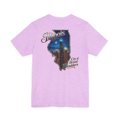 Illinois State Tee — 'City of Broad Shoulders' Chicago Skyline T-Shirt