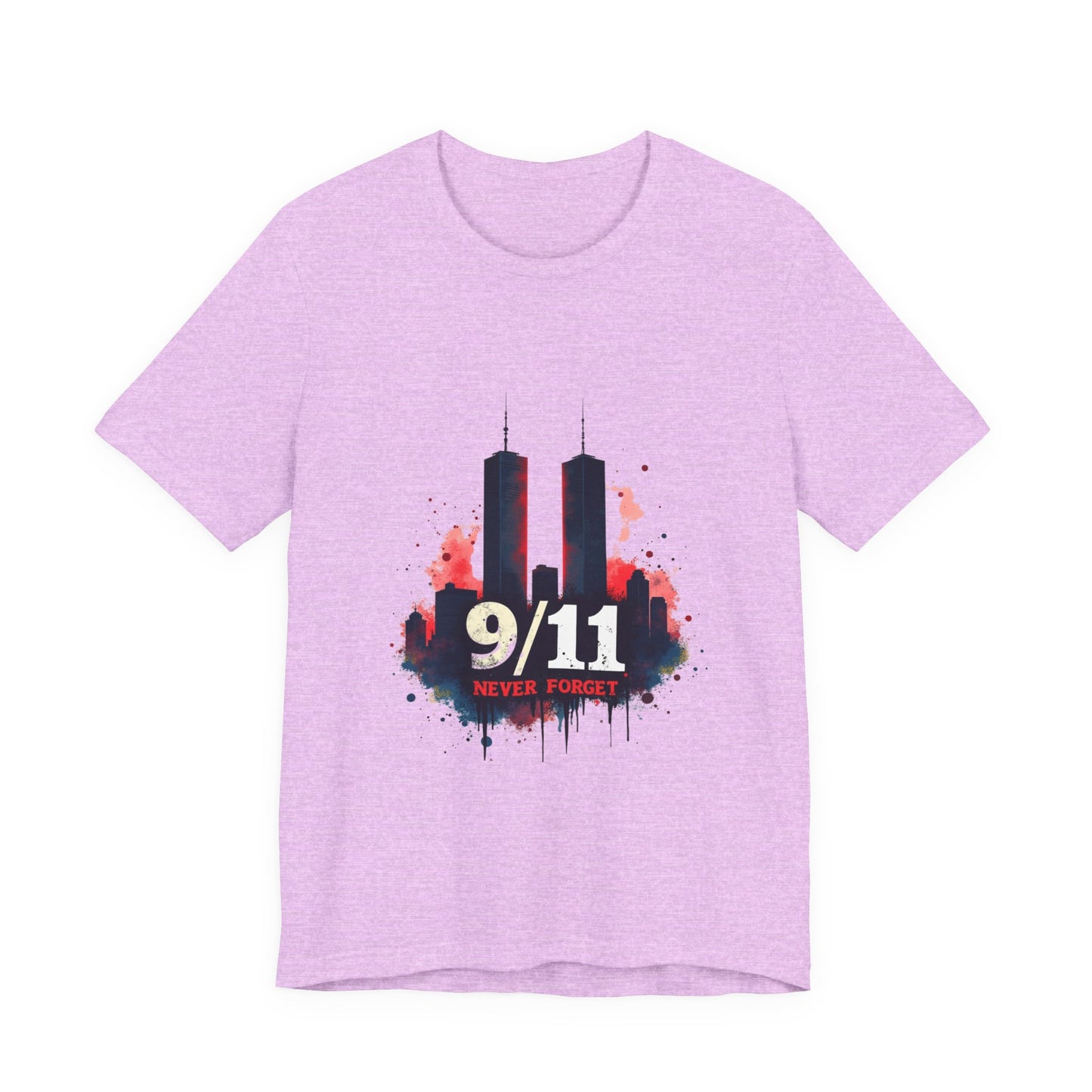 9/11 Never Forget T-Shirt – Memorial Twin Towers Tribute Tee