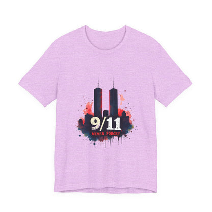 9/11 Never Forget T-Shirt — World Trade Center Memorial Tee