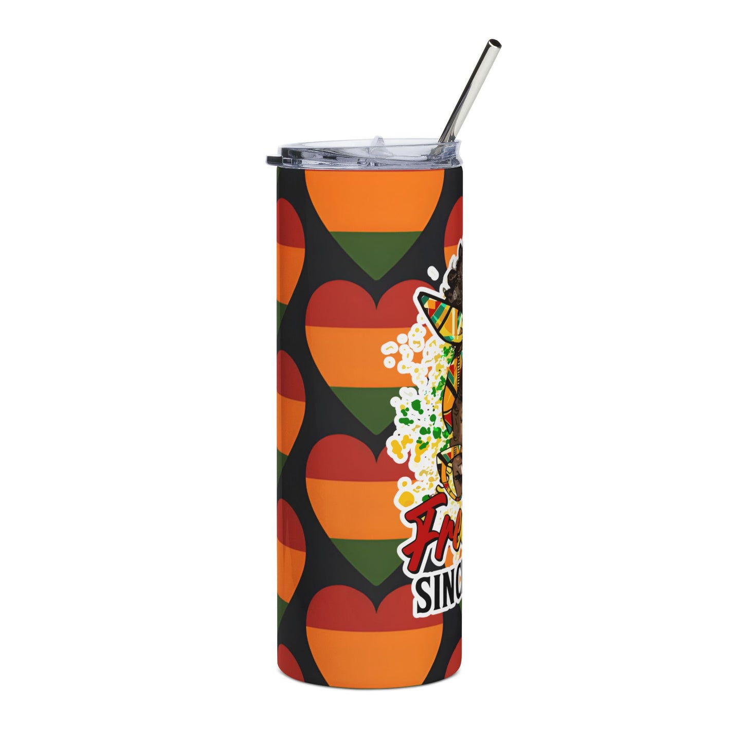 20oz Stainless Tumbler — Free Us Since 1865 Black Girl Magic Design