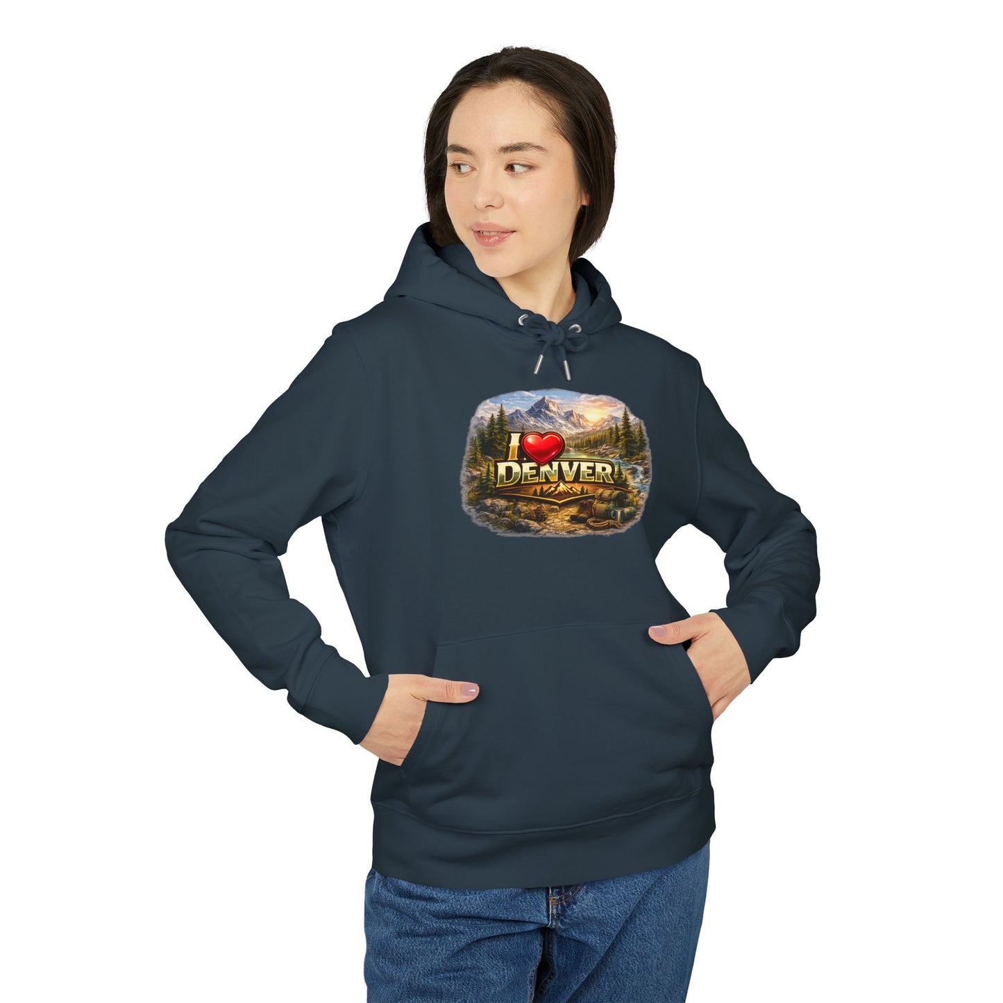 Denver Scenic Hoodie - I  Denver Mountain Landscape Pullover