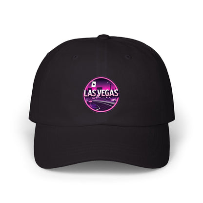 Las Vegas Vintage Patch Dad Cap — Retro Neon Casino Baseball Hat