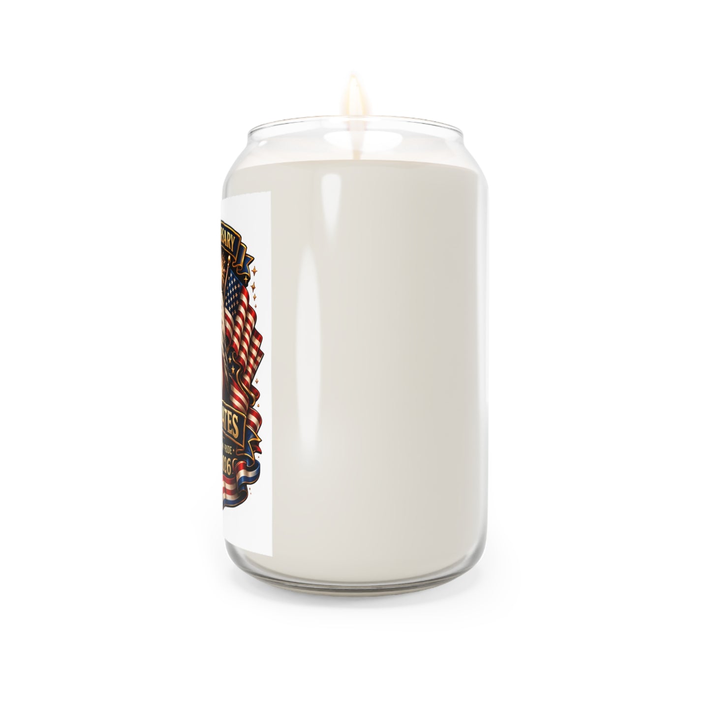 Patriotic Soy Candle 13.75oz — "United States 1776–2026" Eagle Anniversary Scented Candle