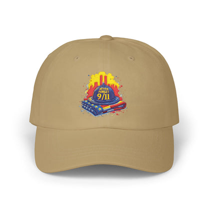 Dad Cap – 9/11 Tribute Firefighter Helmet & American Flag Embroidered Hat