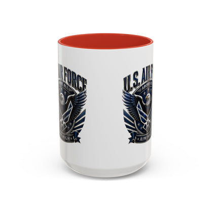 U.S. Air Force Eagle Coffee Mug – "Aim High" Accent Ceramic Mug (11/15oz)