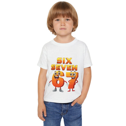 Six Seven 67 Toddler T-Shirt — Cute Number Cartoon Tee for Kids