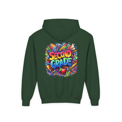 Second Grade Kids Hoodie — Colorful School Day Pullover