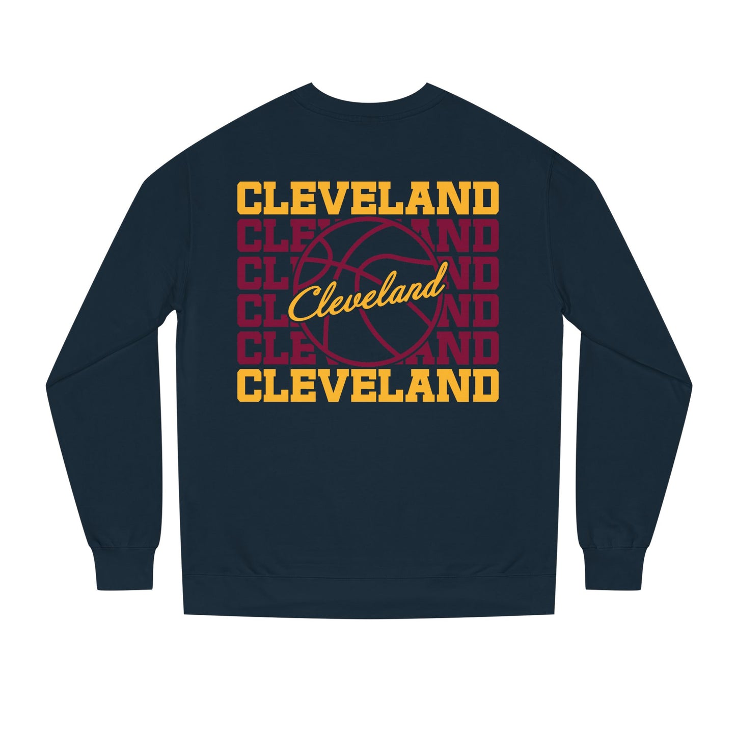 Cleveland Basketball Crewneck Sweatshirt – Retro Script Hoop Design