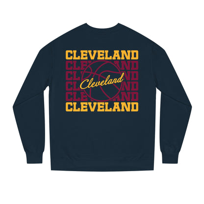 Cleveland Basketball Crewneck Sweatshirt – Retro Script Hoop Design