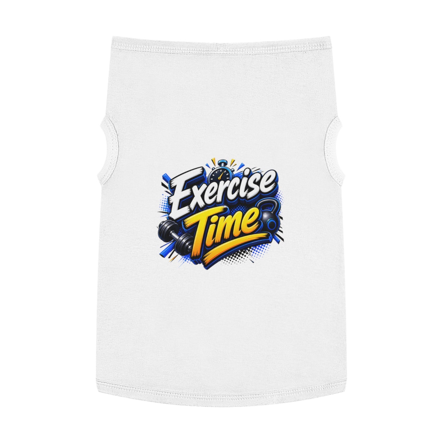 Exercise Time Pet Tank Top — Funny Workout Dog Shirt