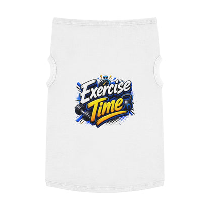 Exercise Time Pet Tank Top — Funny Workout Dog Shirt