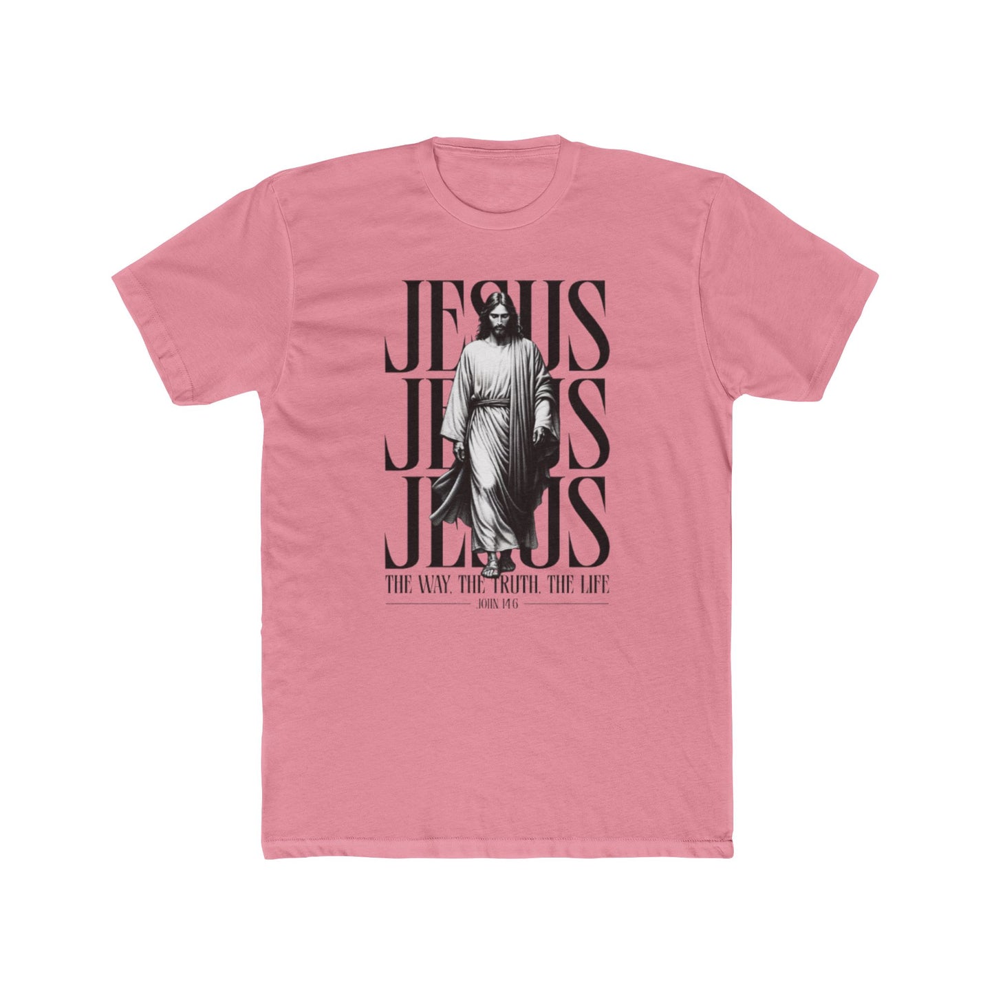 Jesus Typography Graphic Tee — "The Way The Truth The Life" Christian T‑Shirt