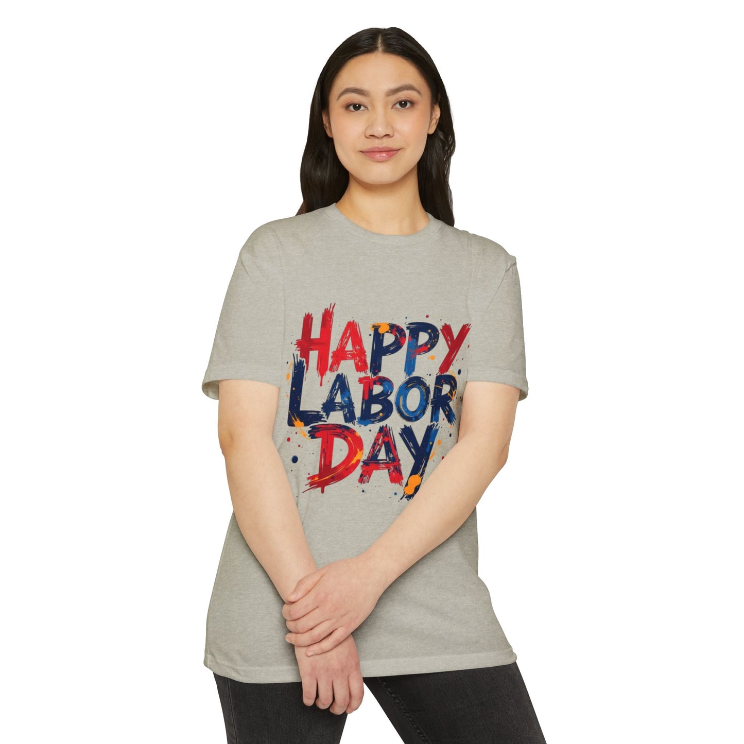 Labor Day Graphic T-Shirt — "Happy Labor Day" Patriotic Celebration Tee
