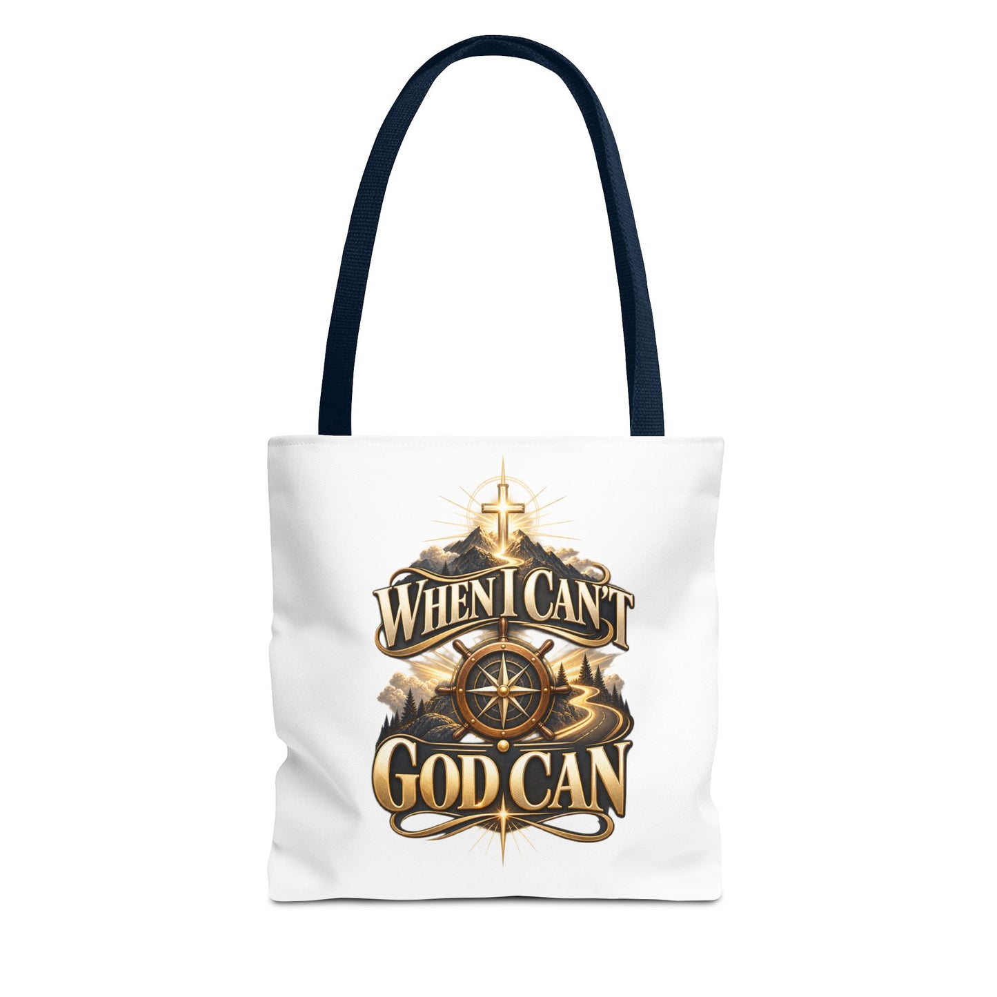 When I Can’t, God Can Christian Tote Bag – Faith Inspirational Beach Carryall